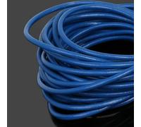 hilo de bordar, Cowhide Leather Rope String, 3mm Round PU Cord 5-Meter Sheaf for Jewelry DIY Bracelet Findings Multicolor(Blue)
