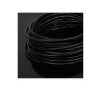 hilo de bordar, Cowhide Leather Rope String, 3mm Round PU Cord 5-Meter Sheaf for Jewelry DIY Bracelet Findings Multicolor(Black)