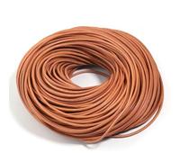 hilo de bordar, Cowhide Leather Rope String, 5 Yards Cords Multicolor 1-6mm for Jewelry Making DIY(Brown,Diam 2.5mm)