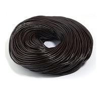 hilo de bordar, Cowhide Leather Rope String, 5 Yards Cords Multicolor 1-6mm for Jewelry Making DIY(Deep Coffee,Diam 3mm)
