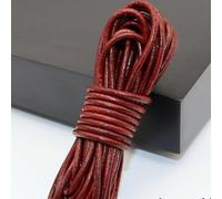 hilo de bordar, Cowhide Leather Rope String, Cord 5 Meters 3mm Round Flat for Jewelry Making DIY Multicolor Multiple Sizes(Red Brown 3mm)