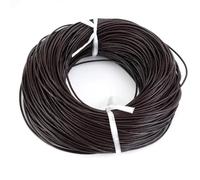 hilo de bordar, Cowhide Leather Rope String, Cow Round Thong Cord Multicolor 1-3mm 5M for DIY Jewelry Making(Coffee,1mmX 5M)