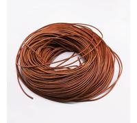 hilo de bordar, Cowhide Leather Rope String, Cow Round Thong Cord Multicolor 1-6mm x 2-5m for DIY Jewelry Making(Khaki,1.0mm x 2m)