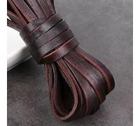 hilo de bordar, Cowhide Leather Rope String, DIY Jewelry Making Cow Round Flat Cords Vintage Brown 2-10mm 0.5m Lot(6x2mm Flat 2m)