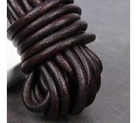 hilo de bordar, Cowhide Leather Rope String, DIY Jewelry Making Cow Round Flat Cords Vintage Brown 2-10mm 0.5m Lot(8mm Round 1m)