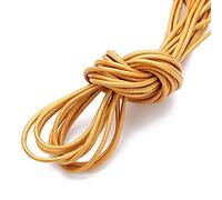 hilo de bordar, Cowhide Leather Rope String, Jewelry Cord Multicolor Multiple Sizes 10 Meters(Gold,1.5mm)