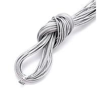 hilo de bordar, Cowhide Leather Rope String, Jewelry Cord Multicolor Multiple Sizes 10 Meters(Silver,3mm)