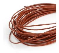 hilo de bordar, Cowhide Leather Rope String, Round Thong Cord 5 Meters Multicolor 1-2mm DIY Jewelry Making Bracelet Findings(Brown,1.5mm)