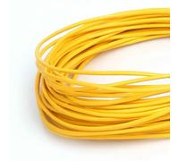 hilo de bordar, Cowhide Leather Rope String, Round Thong Cord 5 Meters Multicolor 1-2mm DIY Jewelry Making Bracelet Findings(Yellow,2mm)