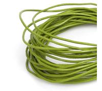 hilo de bordar, Cowhide Leather Rope String, Round Thong Cord 5 Meters Multicolor 1-2mm DIY Jewelry Making Bracelet Findings(Green,1mm)