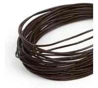 hilo de bordar, Cowhide Leather Rope String, Round Thong Cord 5 Meters Multicolor 1-2mm DIY Jewelry Making Bracelet Findings(Dark Brown,1mm)