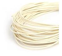hilo de bordar, Cowhide Leather Rope String, Round Thong Cord 5 Meters Multicolor 1-2mm DIY Jewelry Making Bracelet Findings(Beige,1mm)