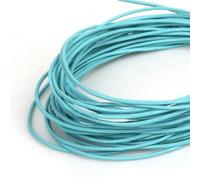hilo de bordar, Cowhide Leather Rope String, Round Thong Cord 5 Meters Multicolor 1-2mm DIY Jewelry Making Bracelet Findings(Turquoise,2mm)