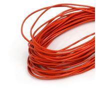 hilo de bordar, Cowhide Leather Rope String, Round Thong Cord 5 Meters Multicolor 1-2mm DIY Jewelry Making Bracelet Findings(Orange,1.5mm)
