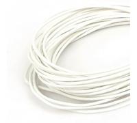 hilo de bordar, Cowhide Leather Rope String, Round Thong Cord 5 Meters Multicolor 1-2mm DIY Jewelry Making Bracelet Findings(White,1mm)