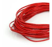 hilo de bordar, Cowhide Leather Rope String, Round Thong Cord 5 Meters Multicolor 1-2mm DIY Jewelry Making Bracelet Findings(Red,1mm)