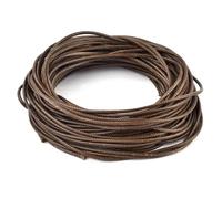 hilo de bordar, Cowhide Leather Rope String, Wax Cords Multicolor 1-3mm 5 Meters for DIY Jewelry Making Bracelet Necklace Craft Accessories(Brown,2.5mm 5m)