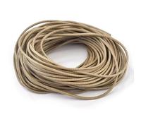 hilo de bordar, Cowhide Leather Rope String, Waxed Cords for DIY Jewelry Making Multiple Sizes Multicolor 5m Pack(Khaki,2.5mm)