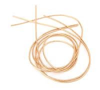Hilo de bordar de cobre, hilo de costura de metal flexible de 1,5 mm/0,06 pulgadas de diámetro, alambre decorativo brillante para manualidades DIY para coser a mano, trabajo con (Hilo de oro oscuro)