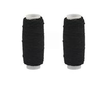 Hilo de bordar Juego de 2 uds/3 uds hilos elásticos coloridos for máquinas coser, 30 metros/rollo bordados, juego hilo for a mano(2pcs-black)
