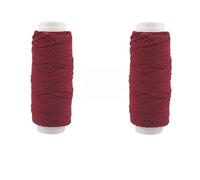 Hilo de bordar Juego de 2 uds/3 uds hilos elásticos coloridos for máquinas coser, 30 metros/rollo bordados, juego hilo for a mano(2pcs-wine red)