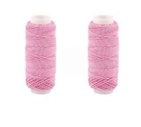 Hilo de bordar Juego de 2 uds/3 uds hilos elásticos coloridos for máquinas coser, 30 metros/rollo bordados, juego hilo for a mano(2pcs-pink)