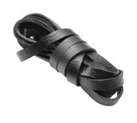 hilo de bordar, Leather Cords 2m Black Round Flat Multiple Sizes DIY Jewelry Making(Flat 15x2mm)