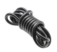 hilo de bordar, Leather Cords 2m Black Round Flat Multiple Sizes DIY Jewelry Making(Round 8mm)