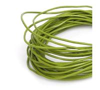 hilo de bordar, Leather Cords 5 Meters Multicolor 1mm-2mm Round Cord for DIY Jewelry Making(Green,2mm)