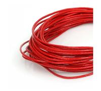 hilo de bordar, Leather Cords 5 Meters Multicolor 1mm-2mm Round Cord for DIY Jewelry Making(Red,1mm)