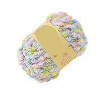 Hilo de bufanda colorido de 100g, hilo de tejer de lunares y pompones con agujas for proyectos de tejer a mano(Color12)