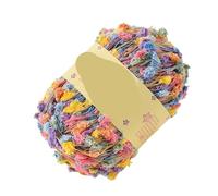 Hilo de bufanda colorido de 100g, hilo de tejer de lunares y pompones con agujas for proyectos de tejer a mano(Color11)
