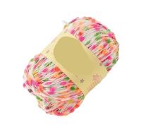 Hilo de bufanda colorido de 100g, hilo de tejer de lunares y pompones con agujas for proyectos de tejer a mano(Color6)