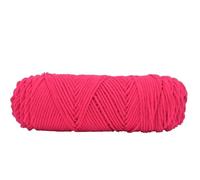 Hilo de bufanda tejido de algodón con pistola de mechones de 100g, hilo de algodón de lana gruesa de 8 hebras for costura y manualidades(25RoseRed)