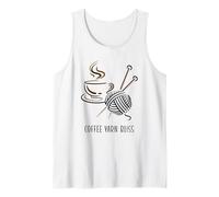 Hilo de café Bliss Crochet Holiday Simple Line Art Camiseta sin Mangas
