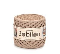 Hilo de camiseta Fettuccini Zpagetti Ball, hilo de camiseta de 3-5 mm para tejer ganchillo, lazos de oreja, hilo T de algodón orgánico, hilo T de macramé, hilo de jersey, color caramelo