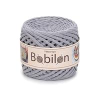 Hilo de camiseta para hacer ganchillo, tejer, proyectos de macramé, 100% algodón, respetuoso con el medio ambiente, hilo de calidad con un grosor constante, 5-7 mm, color gris mezclado