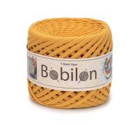 Hilo de camiseta para hacer ganchillo, tejer, proyectos de macramé, 100% algodón, respetuoso con el medio ambiente, hilo de calidad con un grosor constante, 5-7 mm, mostaza