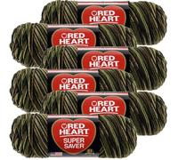 Hilo de camuflaje Red Heart Super Saver, paquete de 6, paquete de 6