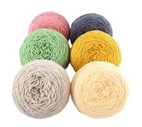 Hilo de chenilla de punto grueso, 6 ovillos de hilo for tejer 95 g, 8 hebras, 5 mm grosor, 100 m por ovillo(P,458g/roll)