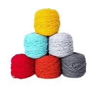 Hilo de chenilla de punto grueso, 6 ovillos de hilo for tejer 95 g, 8 hebras, 5 mm grosor, 100 m por ovillo(O,458g/roll)