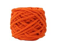 Hilo de chenilla de punto grueso Hilo de felpa terciopelo esponjoso arcoíris 50 m, grueso, suave y, chenilla, for mantas ganchillo tejido for principiantes(25 Orange)