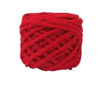 Hilo de chenilla de punto grueso Hilo de felpa terciopelo esponjoso arcoíris 50 m, grueso, suave y, chenilla, for mantas ganchillo tejido for principiantes(11 Bright red)