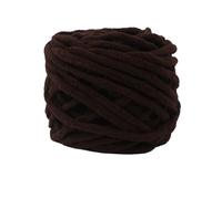 Hilo de chenilla de punto grueso Hilo de felpa terciopelo esponjoso arcoíris 50 m, grueso, suave y, chenilla, for mantas ganchillo tejido for principiantes(17 Deep coffee)