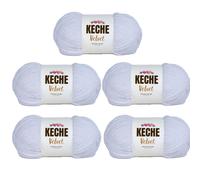Hilo de chenilla de terciopelo Keche para tejer a crochet, suave y voluminoso, para mantas de beb , amigurumi, 5 x 100 g (5 x 132 yardas) (5 made