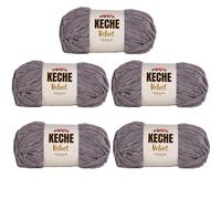 Hilo de chenilla de terciopelo Keche para tejer a crochet, suave y voluminoso, para mantas de beb , amigurumi, 5 x 100 g (5 x 132 yardas) (5 made