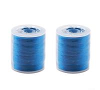 Hilo de construcción de caña de pescar de nailon para asegurar el anillo guía, 60 70 m de longitud, y material resistente para reparación (2 unidades, azul)
