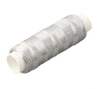Hilo de coser brillante plateado y dorado para coser y hacer bricolaje elegante hilo metálico de 200 metros de longitud (1 hilo plateado)