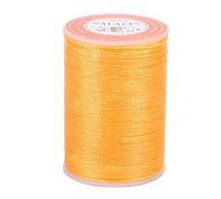 Hilo de coser de cuero profesional Cordón redondo de poliéster encerado 0,45 mm de diámetro 160 m de longitud para manualidades Reparación de calzado Bolsos de cuero Carteras 6 (Oro Amarillo)