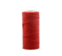Hilo de coser de nailon, 50 m, 1 mm, alambre plano encerado, for zapatos, herramientas de cuero, costura a mano, cordón encerado plano, cuerda for colgantes, accesorios de línea de costura DIY, rojo,